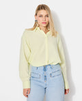 Chemise oversize avec lin motif rayures