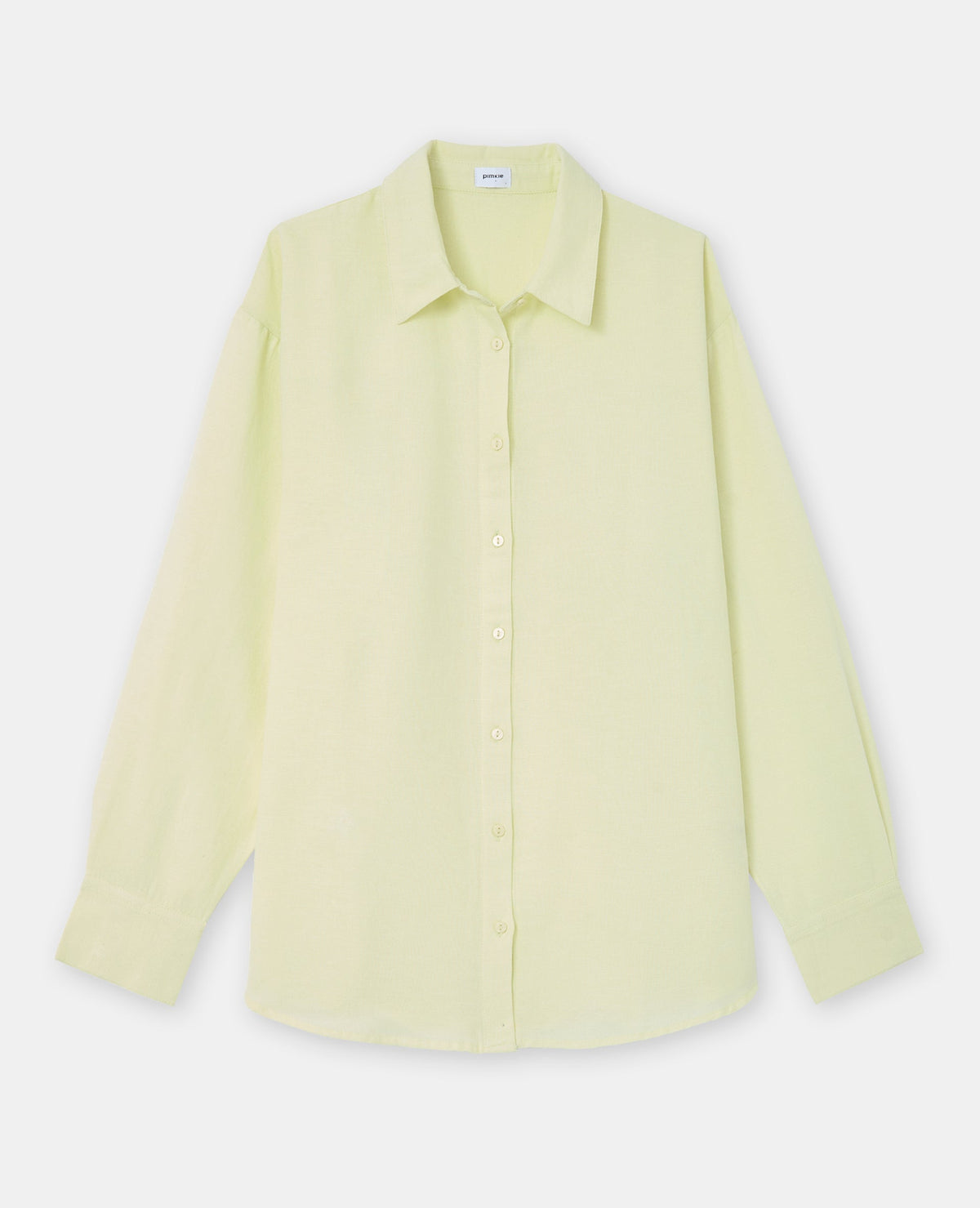 Chemise oversize avec lin motif rayures