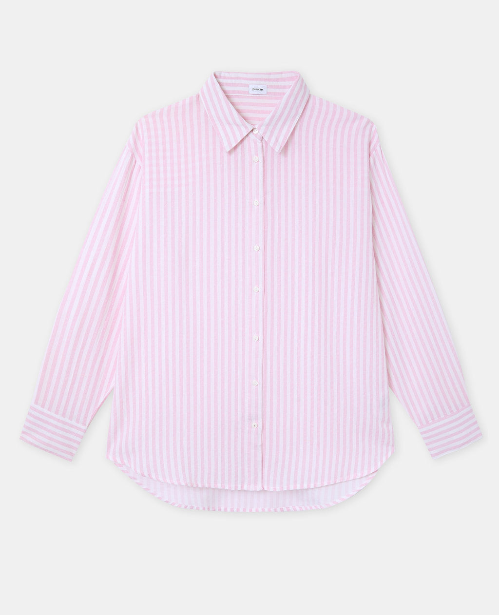 Chemise oversize rayée avec lin