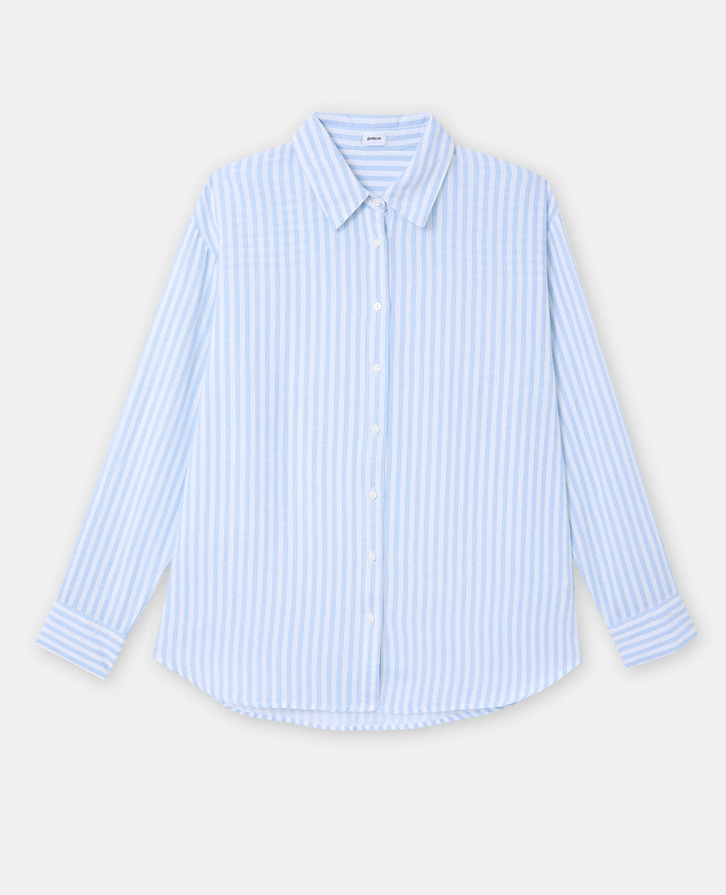 Chemise oversize rayée avec lin