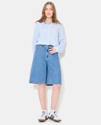 Chemise oversize rayée avec lin