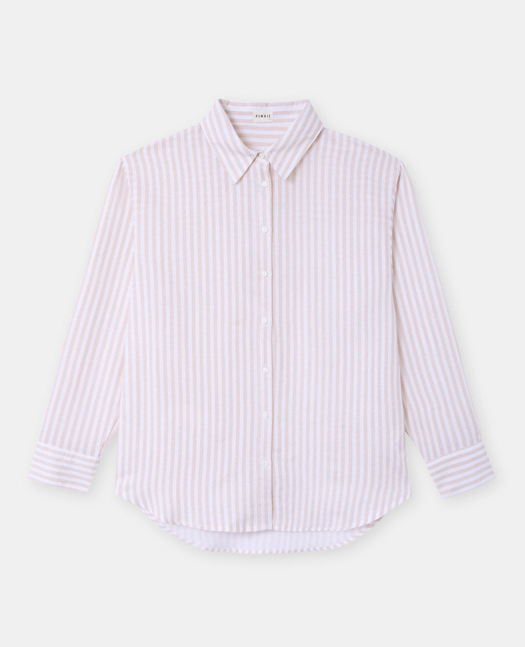 Chemise oversize avec lin motif rayures