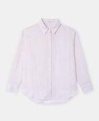Chemise oversize avec lin motif rayures