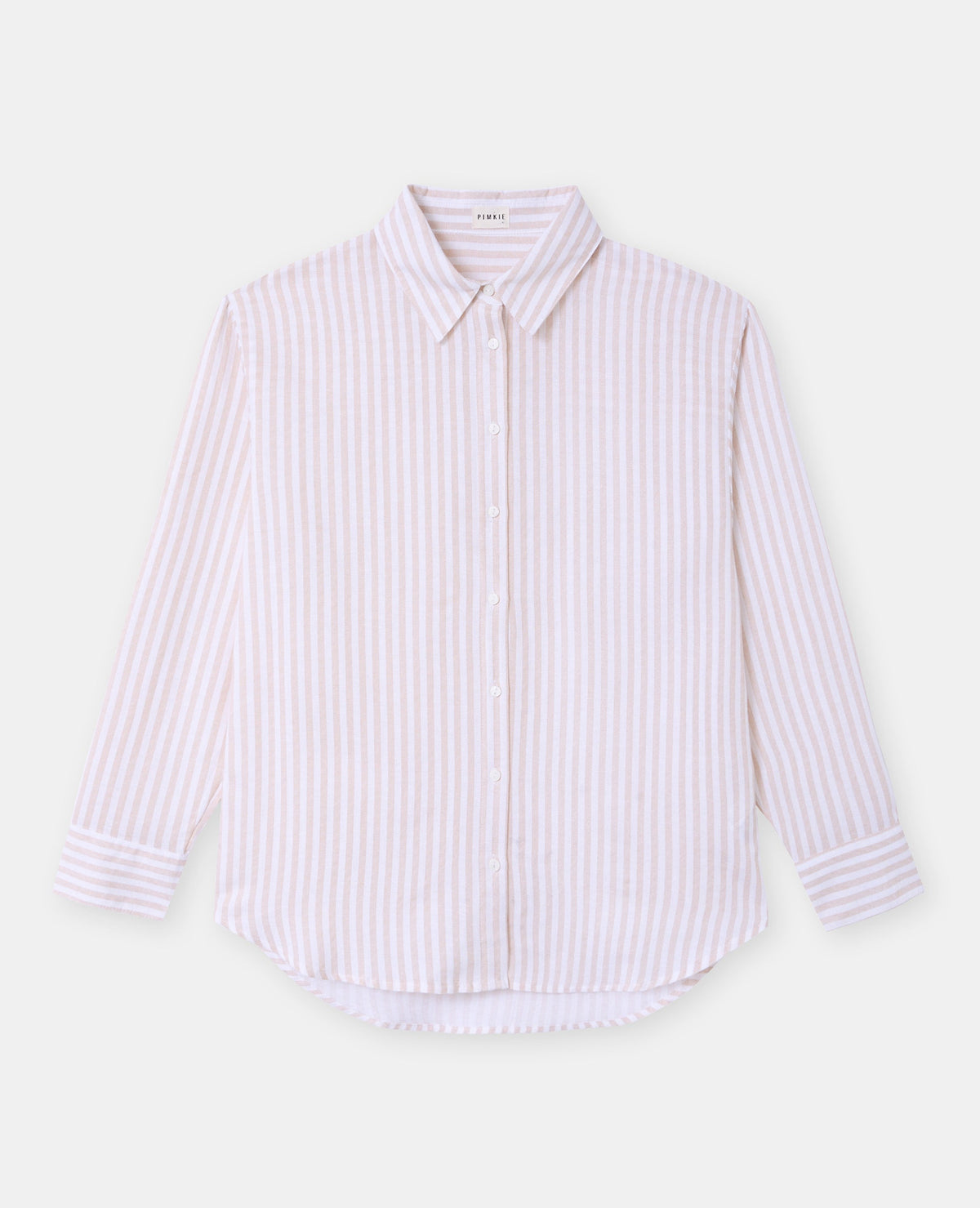 Chemise oversize avec lin motif rayures