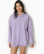 Chemise oversize à carreaux
