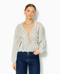 Blouse manches longues motif cachemire