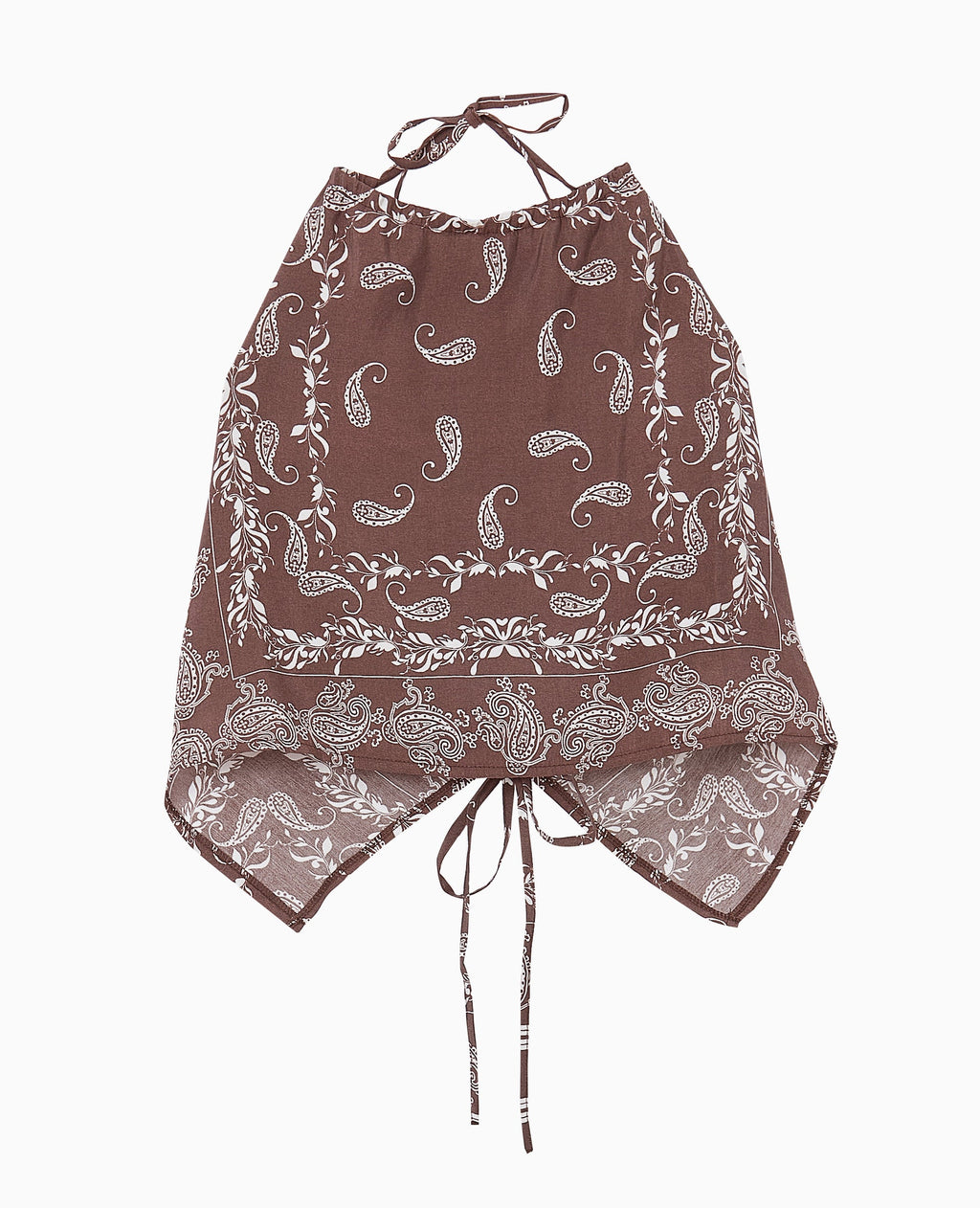 Top foulard dos-nu motif cachemire