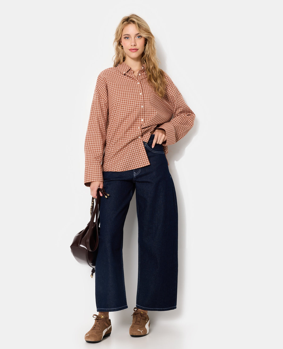 Chemise oversize motif carreaux