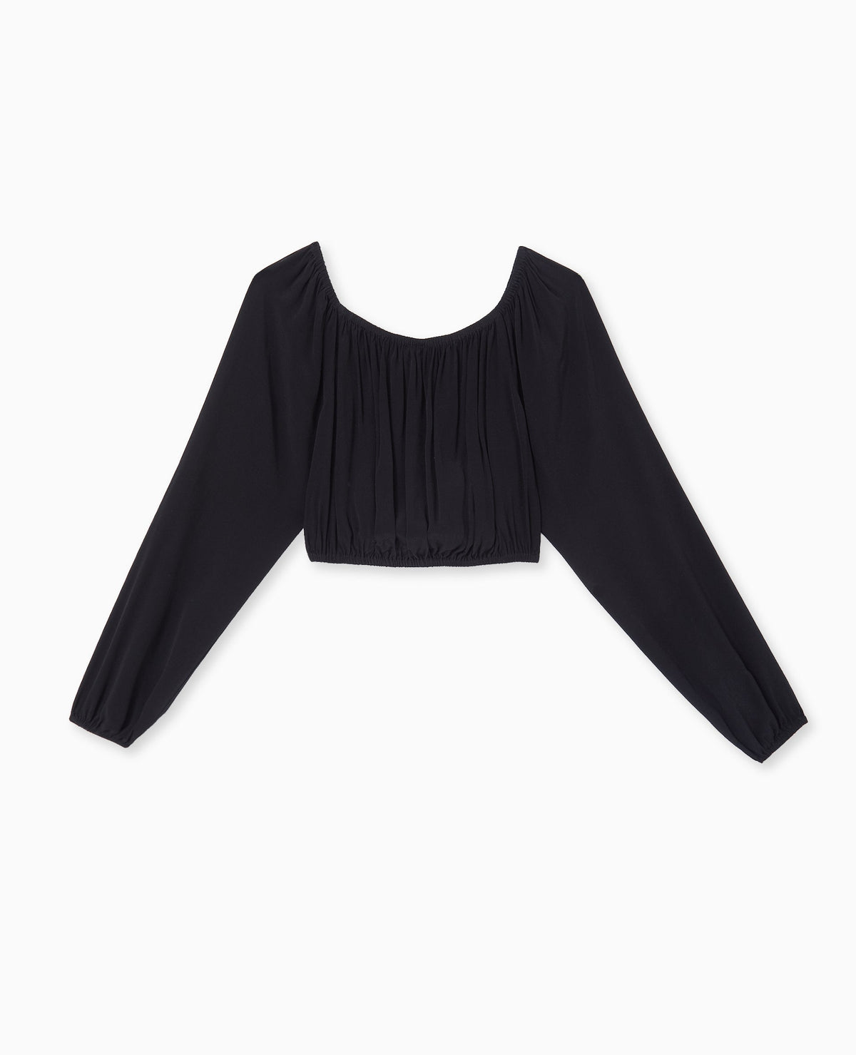 Blouse courte encolure Bardot