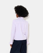Chemise popeline rayée avec volants