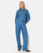 Chemise en jean avec bords zig-zag