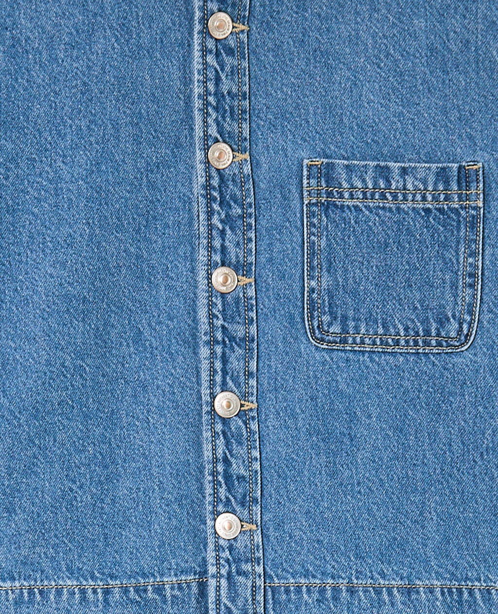 Chemise en jean avec bords zig-zag