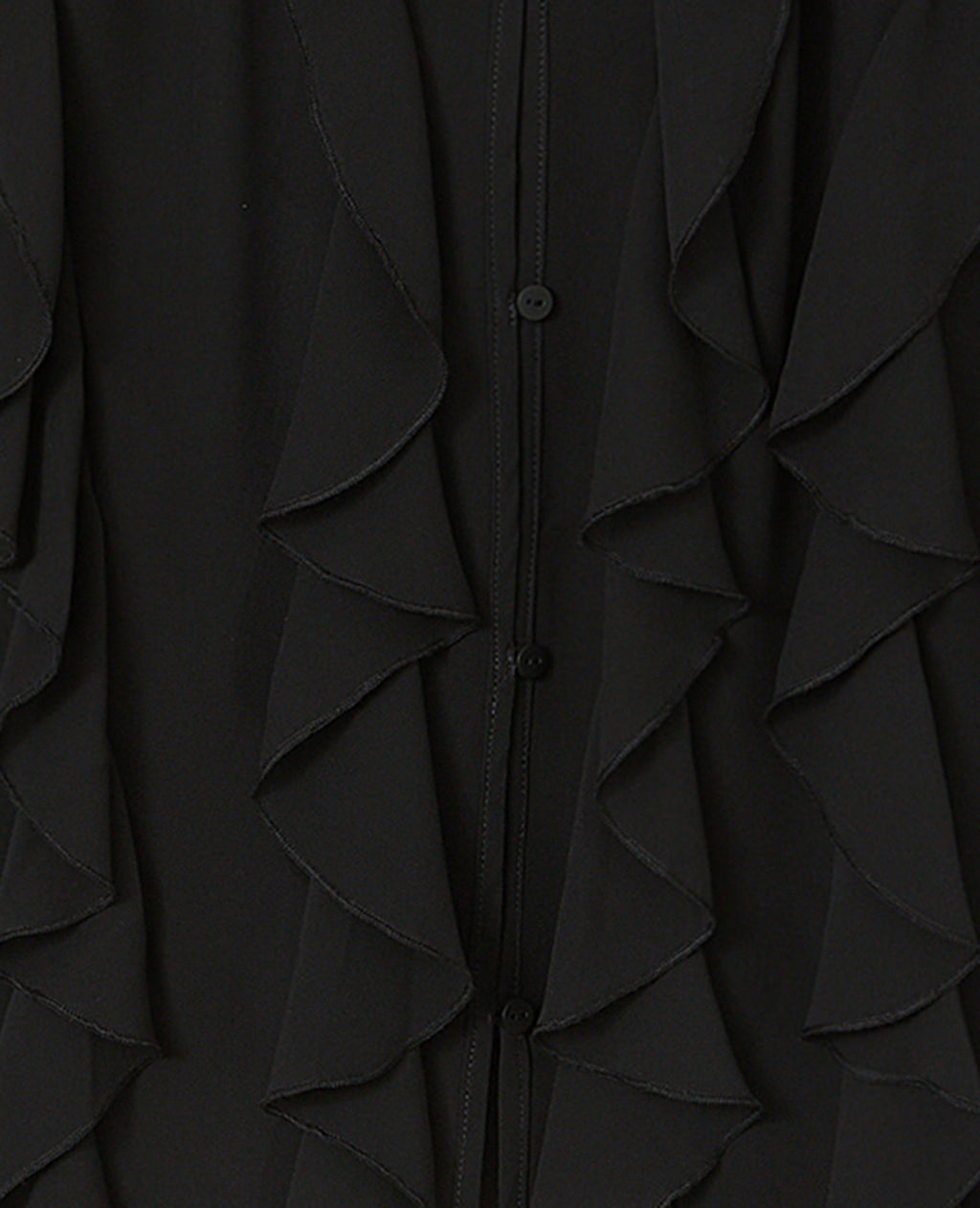 Blouse en voile avec volants et boutons