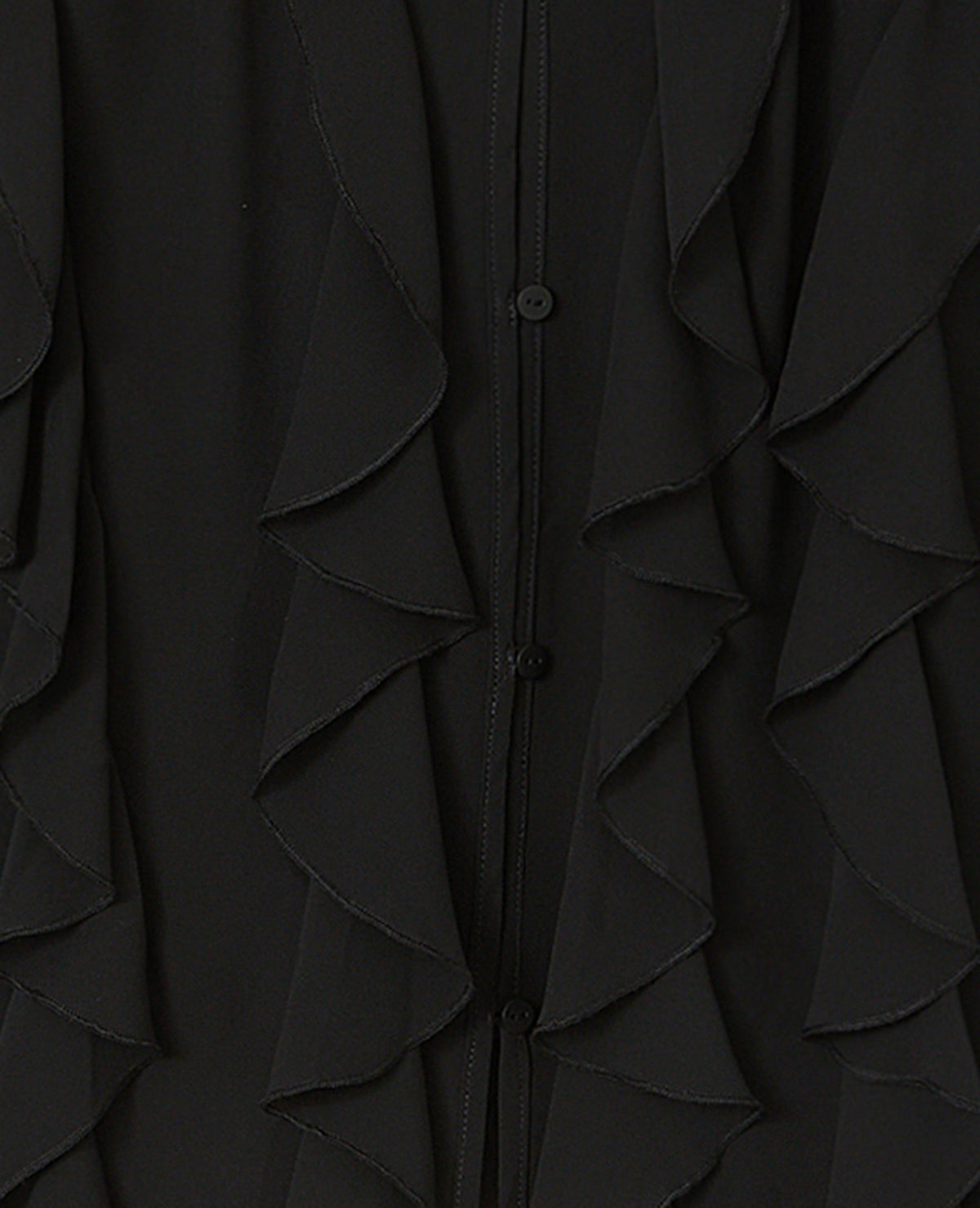 Blouse en voile avec volants et boutons