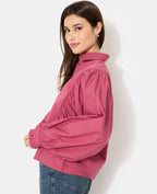 Chemise avec fronces et manches chauve-souris