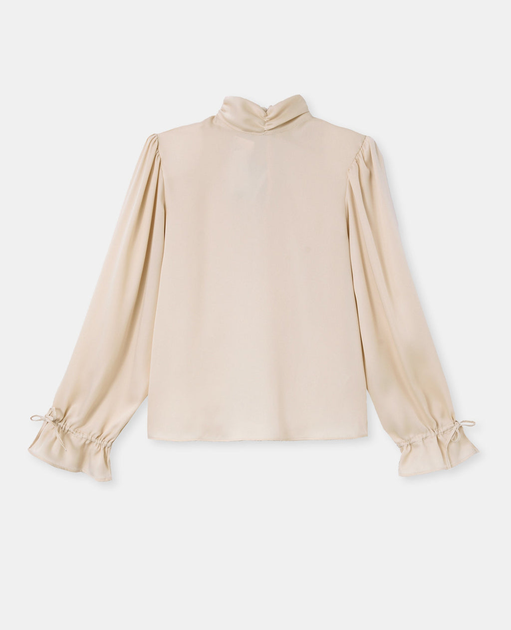 Blouse en satin avec col lavalière