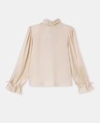 Blouse en satin avec col lavalière