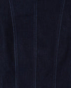 Top en jean stretch avec manches ballons