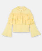 Blouse en voile avec volants et manches flare