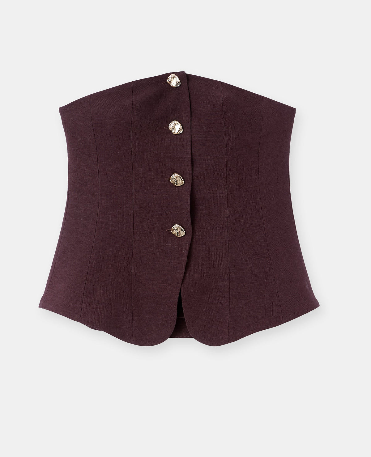 Top bustier avec boutons fantaisie
