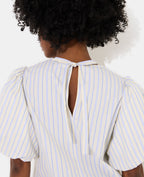 Blouse rayée manches ballons