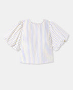 Blouse rayée manches ballons