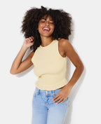 Top smocké avec dos ouvert