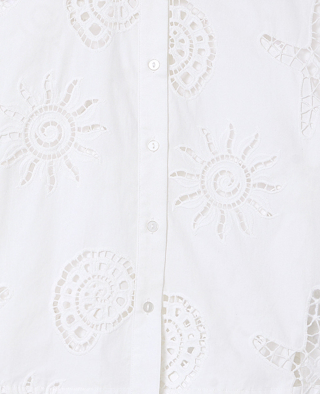 Chemisette avec broderies ajourées