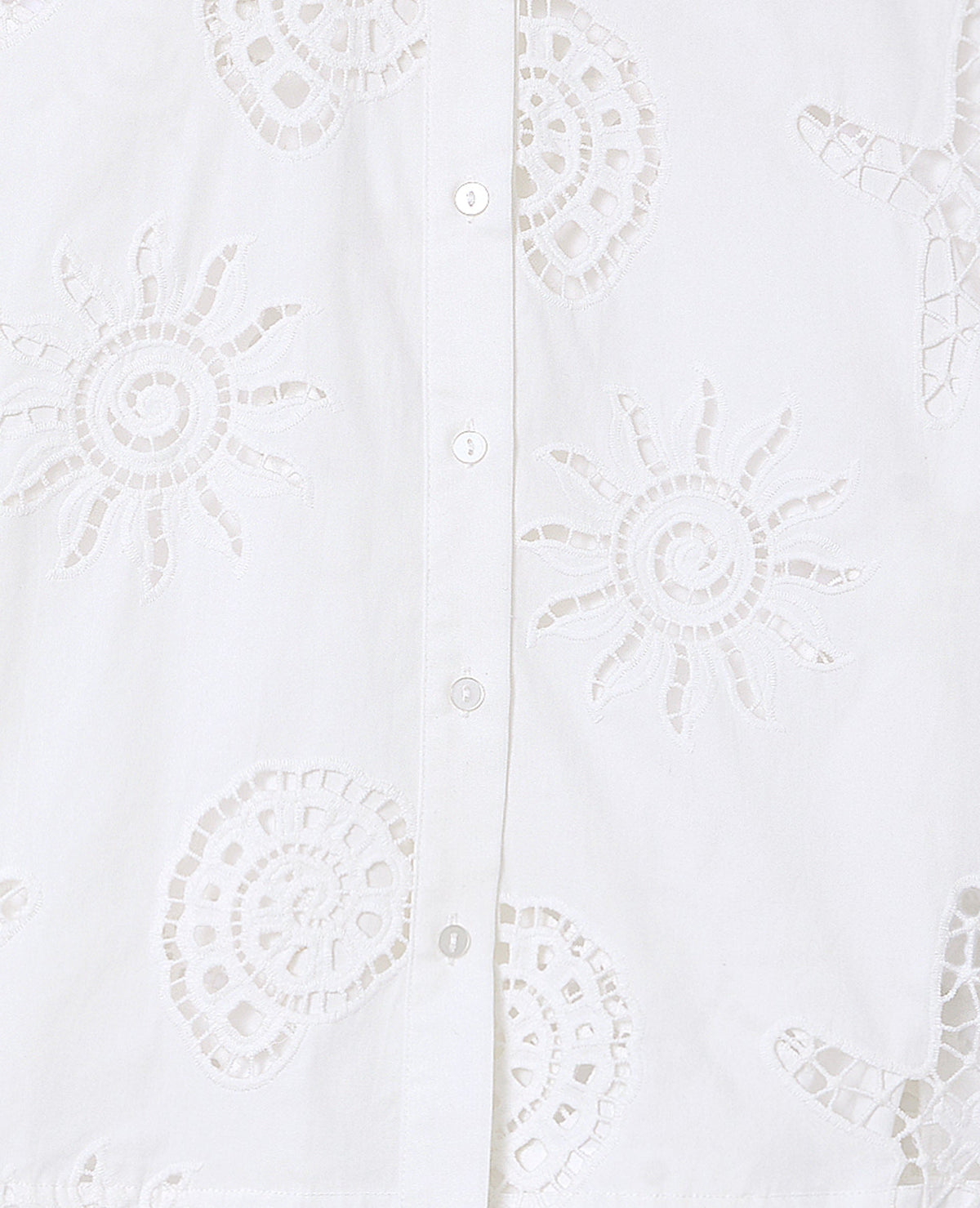 Chemisette avec broderies ajourées