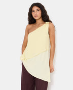 Top asymétrique one shoulder avec boucle