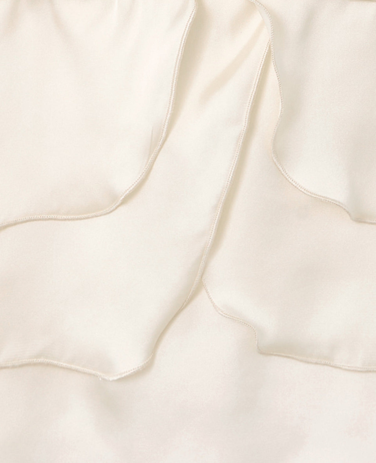 Top à bretelles en satin avec volants