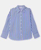 Chemise oversize rayée avec strass