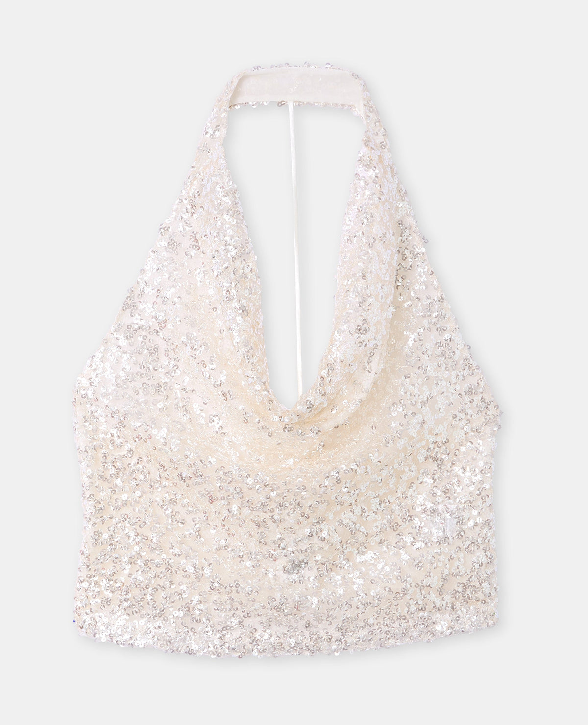 Top dos-nu encolure bénitier avec sequins