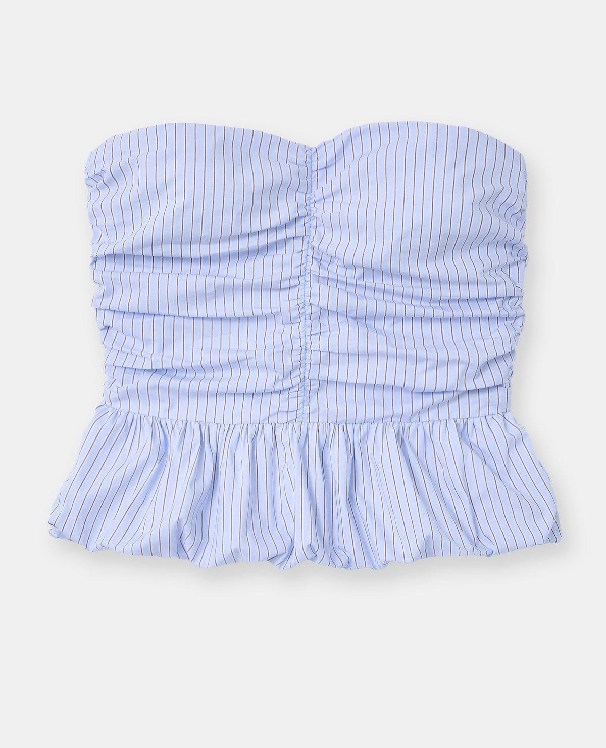 Top bustier avec forme boule motif rayures