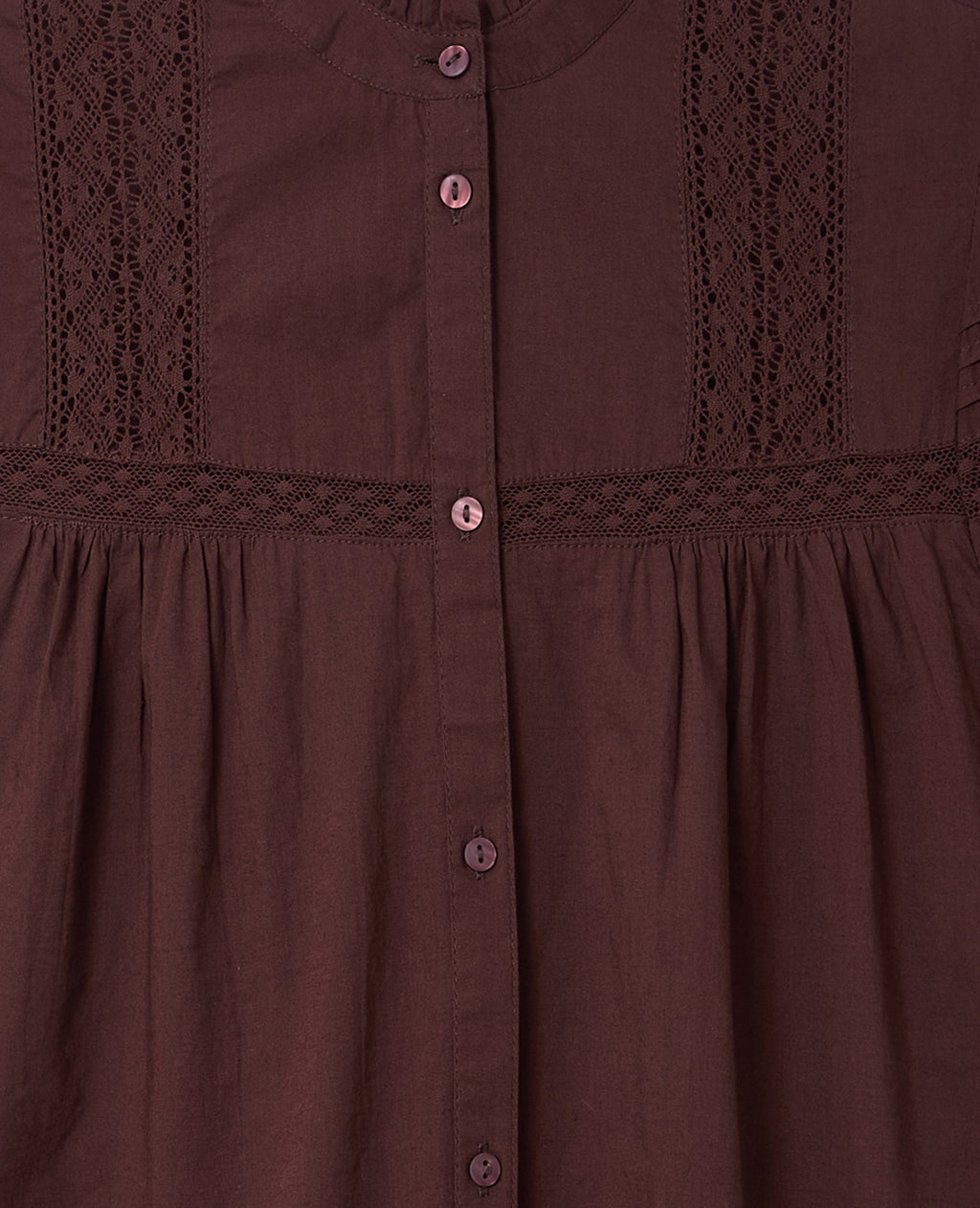 Blouse avec dentelle manches courtes ballons