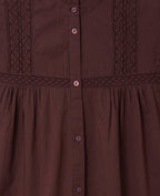 Blouse avec dentelle manches courtes ballons