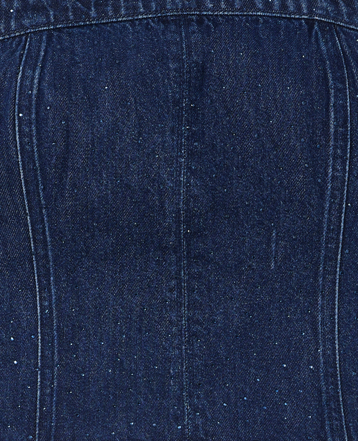 Top bustier en jean avec strass