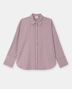 Chemise oversize avec carreaux et strass