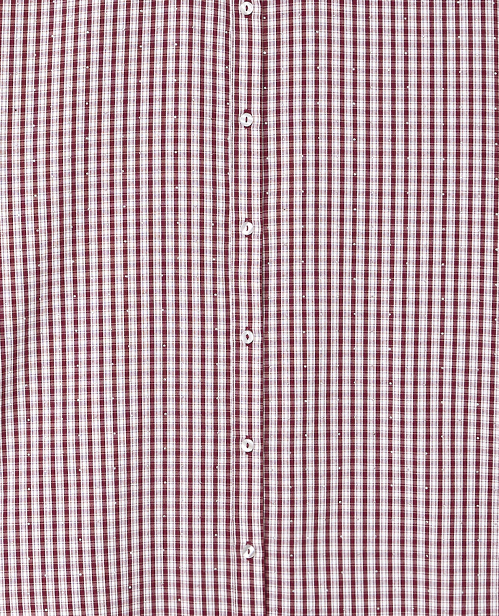 Chemise oversize avec carreaux et strass