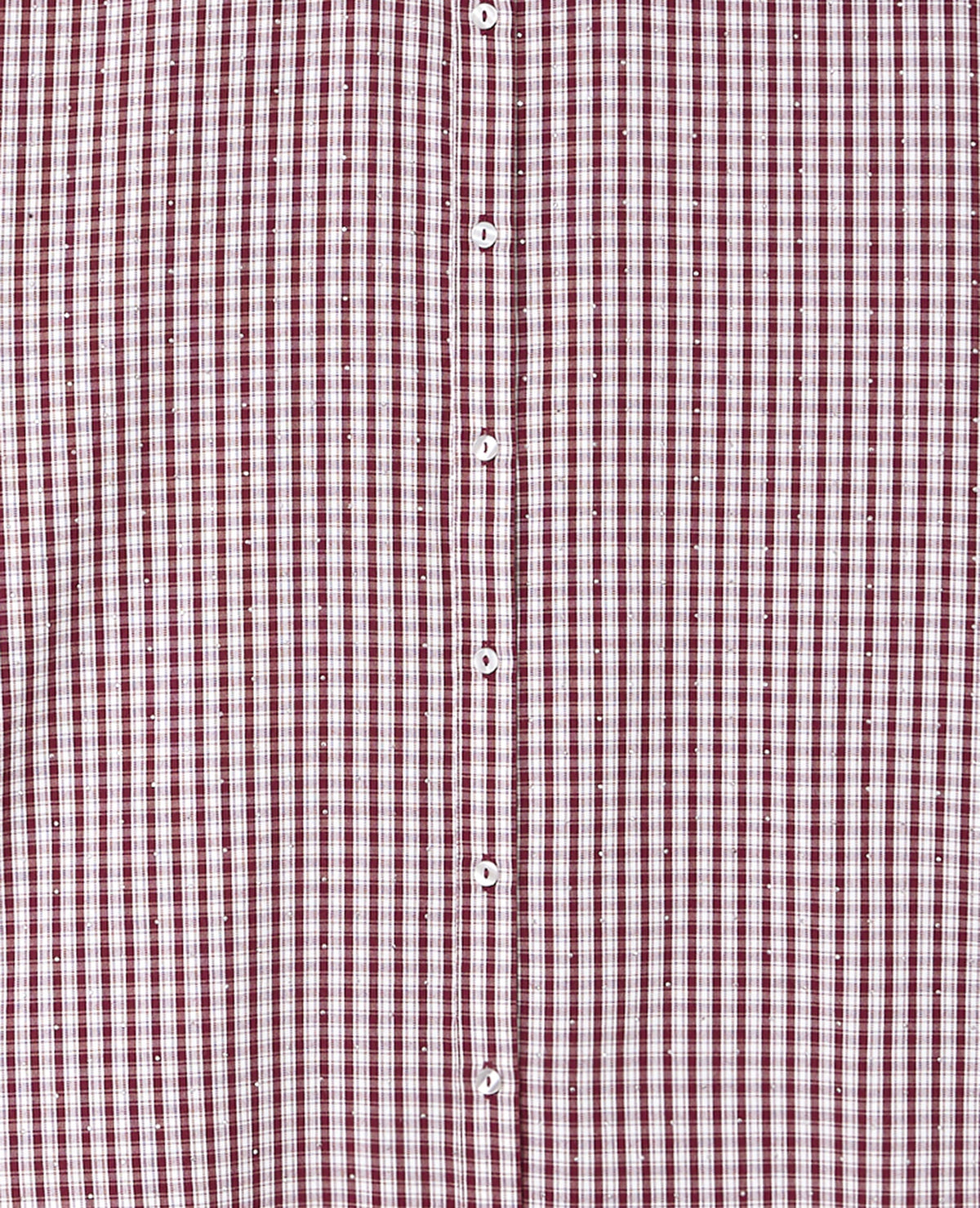 Chemise oversize avec carreaux et strass