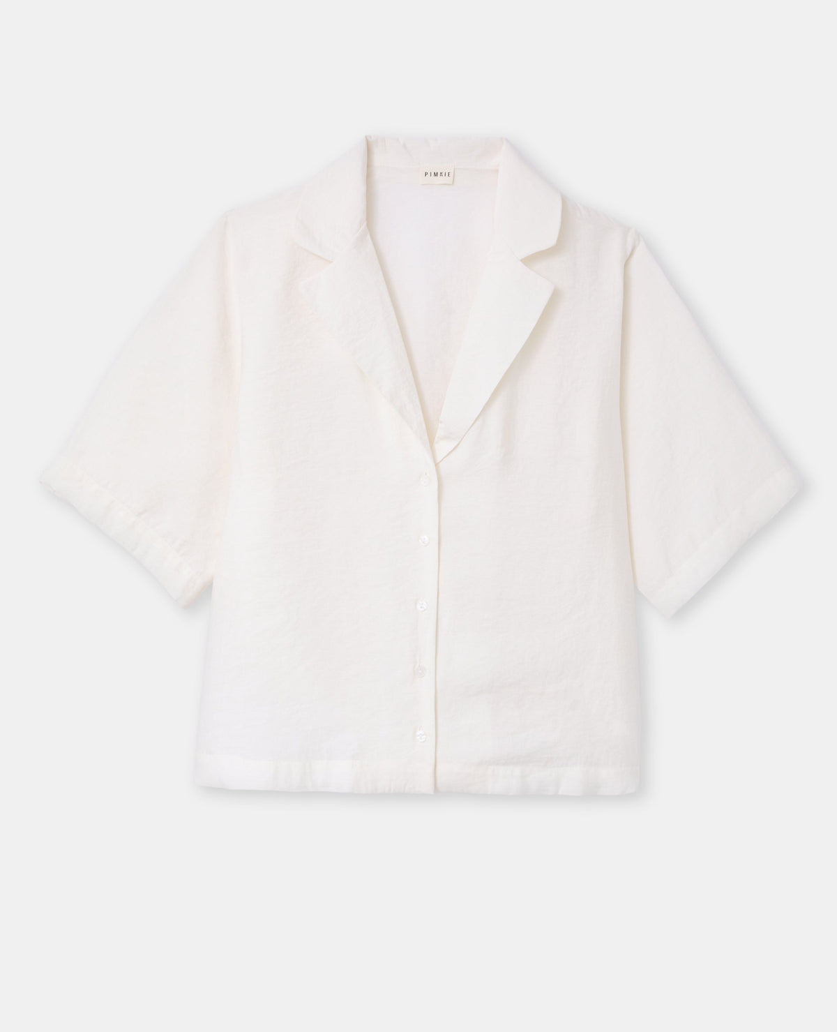 Chemise manches courtes col tailleur