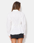 Chemise oversize avec épaulettes