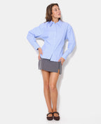 Chemise oversize rayée avec épaulettes
