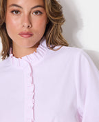 Chemise rayée avec volants