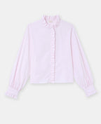 Chemise rayée avec volants