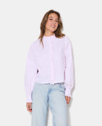 Chemise rayée avec volants