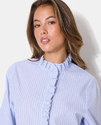 Chemise rayée avec volants