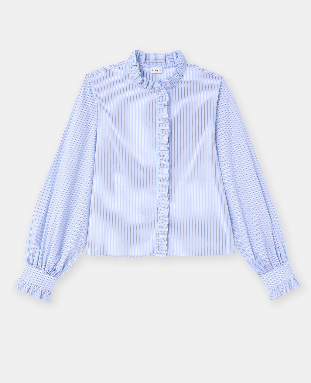 Chemise rayée avec volants