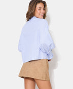 Chemise rayée avec volants