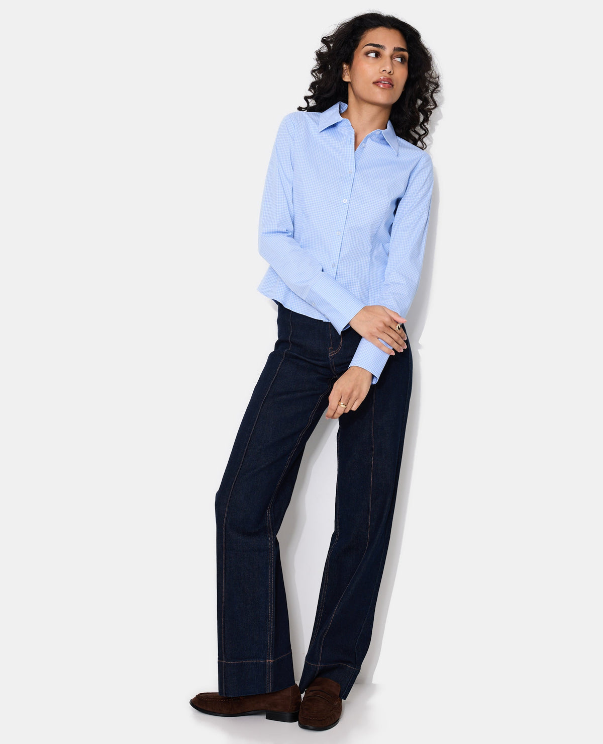 Chemise cintrée à carreaux